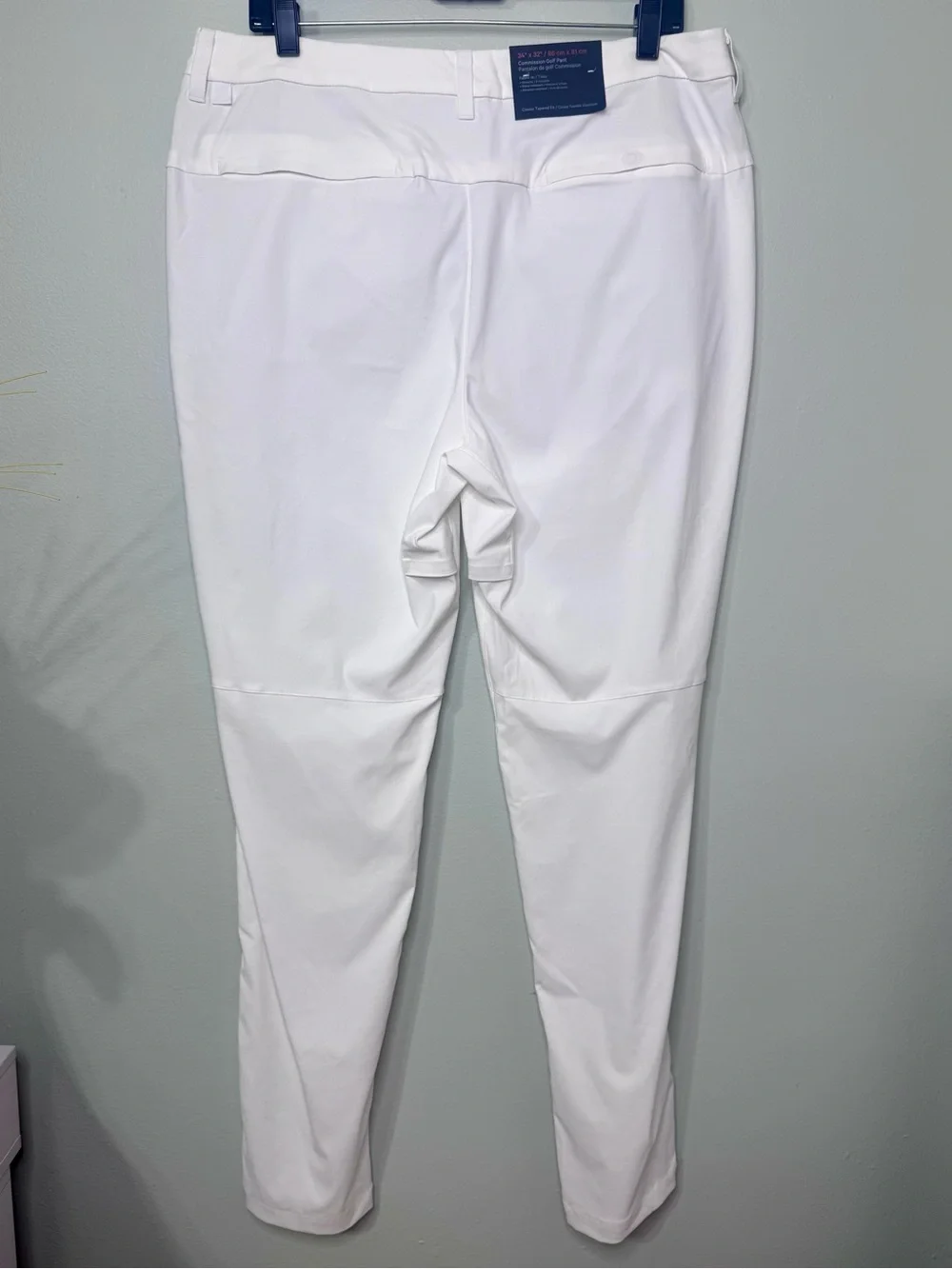Mens Lululemon Commission Golf Pant 32” Length White Size 34 NWT